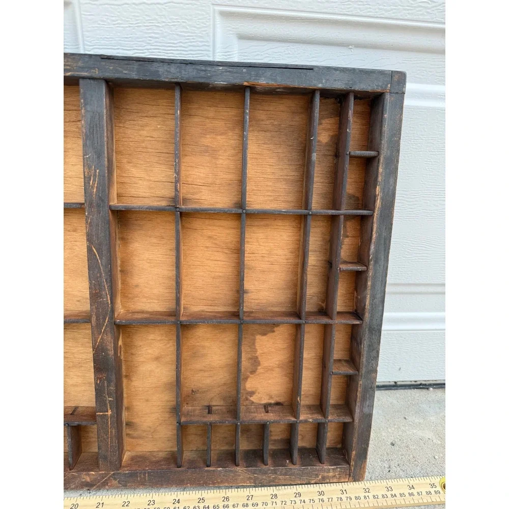 Vintage Hamilton Wooden Printers Drawer Letterpress Tray Shadow Box Miniatures